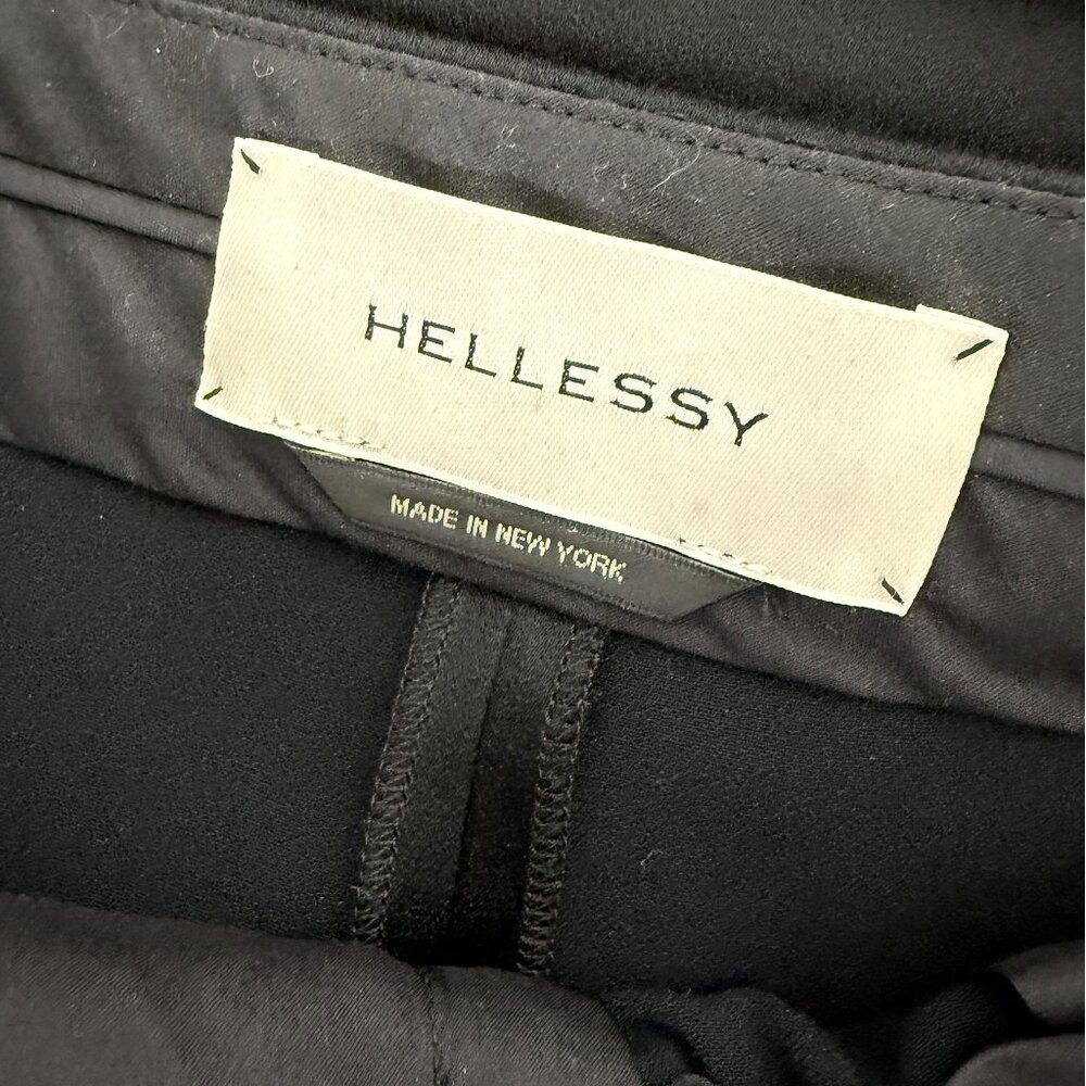 Hellessy Black Kooning satin trousers with shirttail overlay, size 4 - Picture 12 of 16